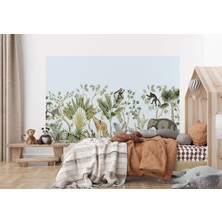 the mr east Tropikal Orman Bitkileri ve Hayvanları Çocuk Odası Duvar KAĞIDI-5617