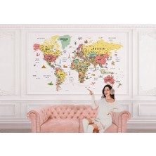 the mr east Dünya Haritası Renkli Duvar Kağıdı Detaylı Ingilizce Dünya Haritası -3209