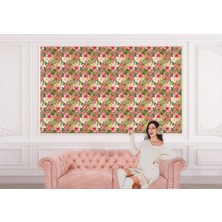 the mr east Çiçek ve Yaprak Desenli Duvar KAĞIDI-5578