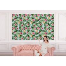 the mr east Tropikal Çiçekli Ağaç Yaprakları Duvar KAĞIDI-5567