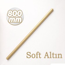 Badem10 Vento Soft Altın Düz Çekmece Kulp 800 mm Uzun Metal Dolap Gardırop Mutfak Banyo Kulbu Modern Tasarım