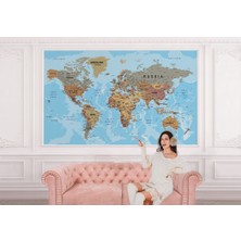 the mr east Detaylı Ingilizce Dünya Haritası Duvar Kağıdı -2183