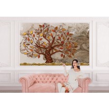 the mr east Kabartma Görünümlü Ağaç Desenli Dekoratif Duvar ÖRTÜSÜ-5621