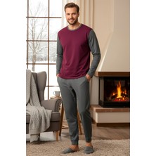 Erkek Aydoğan Suprem Uzun Kol Pijama Takımı 240603 ANTRASIT02