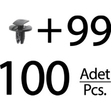 Alpha Auto Part Peugeot, Citroen Için Davlumbaz Klips- 100 Adet