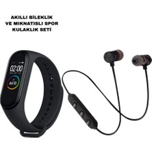 MiraLive M6 Akıllı Bileklik ve Bluetooth Spor Kulaklık 2’li Set