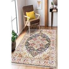 Pelura Halı Klasik Anadolu Desen Bordo Dijital Baskılı Yıkanabilir Şönil Salon Halısı