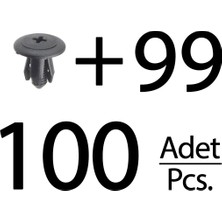 Alpha Auto Part Hyundai ve Kia Için Davlumbaz Klipsi- 100 Adet