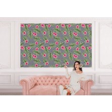 the mr east Tropikal Çiçekli Ağaç Yaprakları Duvar KAĞIDI-5563