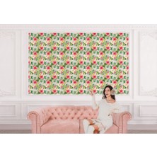 the mr east Çiçek ve Yaprak Desenli Duvar KAĞIDI-5577