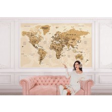 the mr east Dünya Haritası Duvar Kağıdı Detaylı Ülke ve Başkentli İNGILIZCE-2545