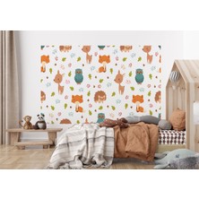 the mr east Doğa Hayvanları Temalı Öğretici Çocuk Odası Duvar KAĞIDI-5718