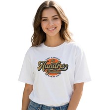 Kolec Baskı Enfield&co Kadın T-Shirt Handrciy Ekru