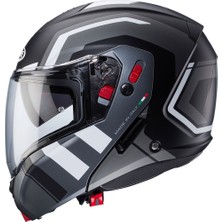 Caberg Motosiklet Kaskı Horus x Gri-Siyah Motor Çene Açılır Kask