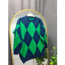 Nisa Butik Giyim Baklava Desenli Triko Kazak