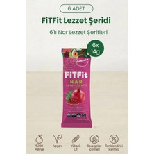 Fitfit Nar Lezzet Şeriti | Doğal Meyve Pestili Şekersiz Sağlıklı Atıştırmalık 14 gr x 6 Adet