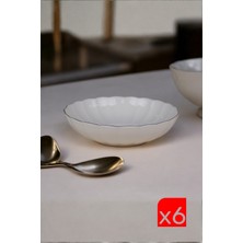 Kütahya Porselen Bone Luz Platin Fileli Bowl Kase 25X6CM 2000ML 6 Lı BNLZF25KS00