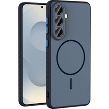 Paladyum Case Samsung Galaxy S26 Plus Uyumlu M-Safe Şarj Özellikli Lacivert Tea Kapak