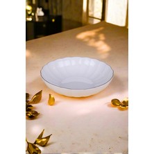 Kütahya Porselen Bone Luz Altın Yaldzlı Bowl Kase 25X6CM 2000ML Tekli BNLZF25KS00