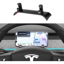 Ramm Tesla Juniper Direksiyon Önüne Takılan Yapışkanlı Telefon Tutucu Siyah