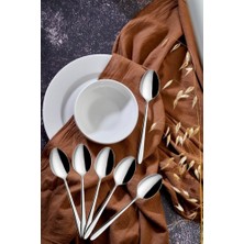 Yemek Kaşık Nilüfer 6lı Set 3mm 304 18/10 Çelik