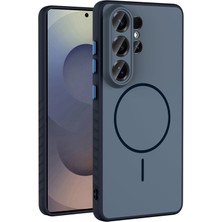 Paladyum Case Samsung Galaxy S26 Ultra Uyumlu M-Safe Şarj Özellikli Lacivert Tea Kapak