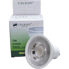 Uzlight SENKRON2004 7W LED Ampul 560 Lümen GU10 Duy Beyaz Işık 6500K 10'lu