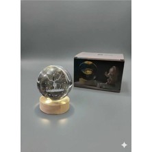 Eski Yeni Antik Kristal Küre Geyik Model Büyük Boy (Usb'li , Rgb Işıklı)