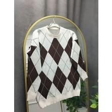 Nisa Butik Giyim Baklava Desenli Triko Kazak