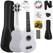 Midex UKX-901WH Beyaz Soprano Ukulele (Askı Çanta Metod Pena)