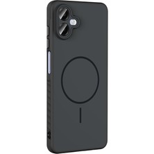 Paladyum Case Samsung Galaxy A07 Uyumlu M-Safe Şarj Özellikli Siyah Tea Kapak