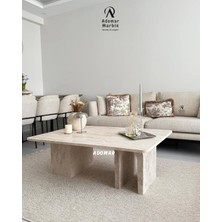 Adomar Marble Traverten Orta Sehpa