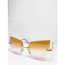 Çerçevesiz Bizote Güneş Gözlüğü El Yapımı (Handmade) Kahverengi Model 7020