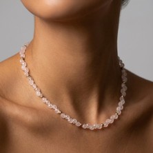 THEIA GemWorks Nyra — Pembe Kuvars & Hematit Kolye