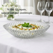 Glamis Selen Concept Damla Model El Yapımı Cam Salata Kasesi ve Meyvelik Tekli