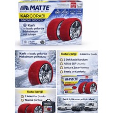 Paspro Otomotiv Kar Çorabı Snow Socks – L Beden – Jant Çizmez – Karlı ve Buzlu Yollar Için İdeal