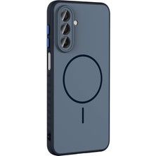 Paladyum Case Samsung Galaxy A17 Uyumlu M-Safe Şarj Özellikli Lacivert Tea Kapak