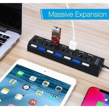 Zerzembe USB Hub Hub USB Adaptörü Çoklu Bağlantı Noktaları Güç Adaptörü Kullanın Extensor USB 2.0 Pc Bilgisayar Aksesuarları Dizüstü Bilgisayar Için USB Anahtarı (