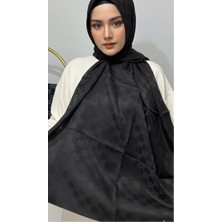 Sevimia Scarf V Desen Jakar Şal SİYAH