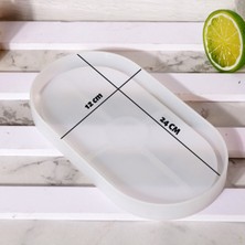 Hobiflex Silikon Kalıp Taş Tozu Ithal Dekoratif Oval Tabak Kalıbı Parafin Mum Epoksi Reçine HB90-0181