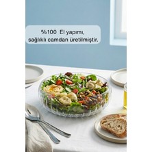 Glamis Selen Concept El Yapımı Orta Boy Cam Salata Kasesi