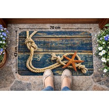 Deniz Yıldızı Desenli Kapı Önü ve Çok Amaçlı Paspas