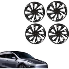 Ramm Tesla Juniper ELARA Jant Kapağı Seti 19 İnç - Parlak Siyah - Model Y Juniper Kasa Uyumlu
