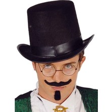 MiraLive Yetişkinler Için Siyah Renk Ringmaster Sihirbaz Şapkası Silindir Şapka