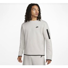 Nike Sportswear Tech Fleece Crew Krem Erkek Sweatshirt CU4505-030
