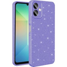 Oyo Store Galaxy A07 Kılıf Kamera Korumalı Simli Lüks Zore Koton Kapak - Mor