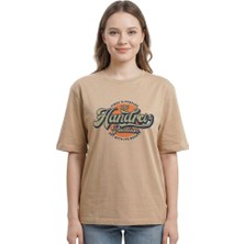 Kolec Baskı Enfield&co Kadın T-Shirt Handrciy Camel