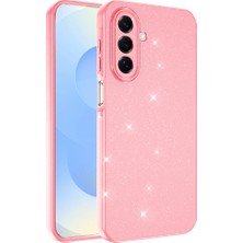 Oyo Store Galaxy A17 Kılıf Kamera Korumalı Simli Lüks Zore Koton Kapak - Açık Pembe