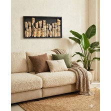 Versa Driftwood Insan Figürlü El Yapımı Ahşap Duvar Tablosu – Dikdörtgen Doğal Tasarım