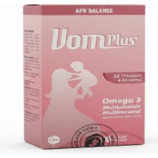 Omega 3WOM Plus (12VİTAMİN,4 Mineral)BALIK YAGI İÇEREN BU ÜRÜN OVAL JELİMSİ YAPIDAN OLUŞMAKTADIR.APB BALANCE